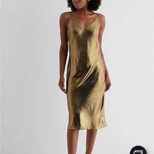 Express Gold MIDI Dress